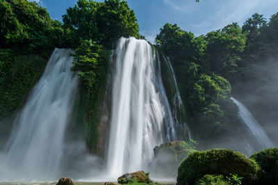 Scenic view of waterfall