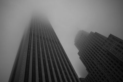 Low angle view of modern skyscrapers