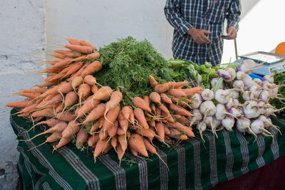 High angle view of food on table