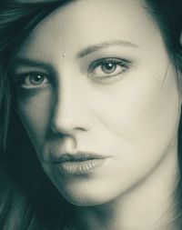 Close-up portrait of woman