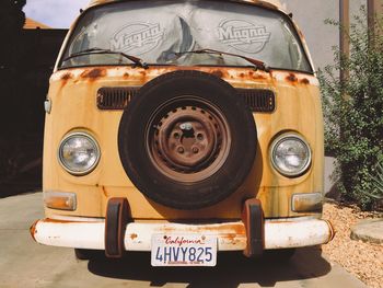 Close-up of vintage car