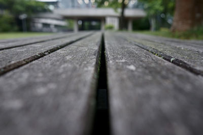 Close-up of railroad track