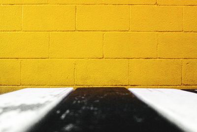 Close-up of yellow wall