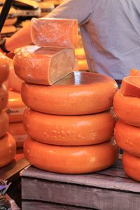 Close-up of pumpkins for sale at market stall