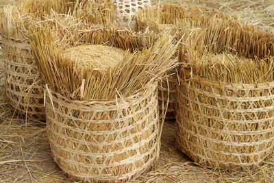 Close-up of wicker basket