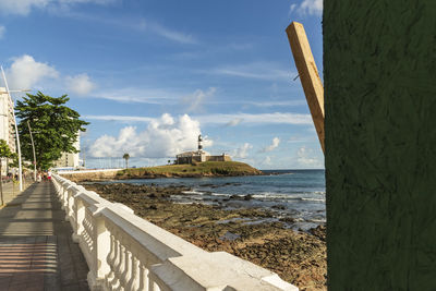 Farol da barra beach completely empty due to the coronavirus quarantine.