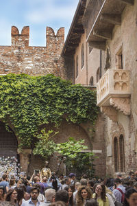 Group of people in historic building