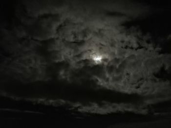Low angle view of sky at night