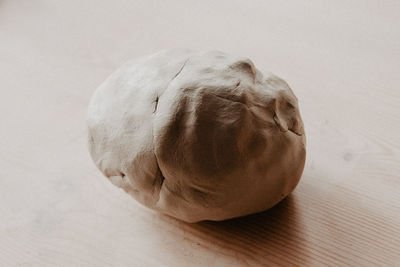 High angle view of bread on table