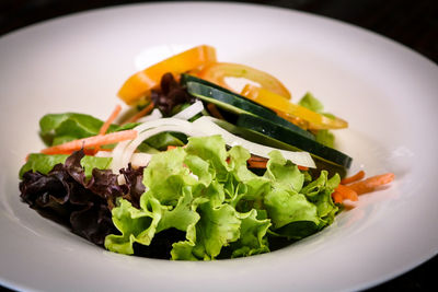 Close-up of salad in plate