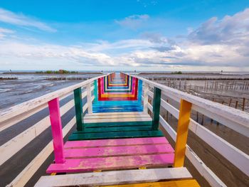 View of empty beach against sky