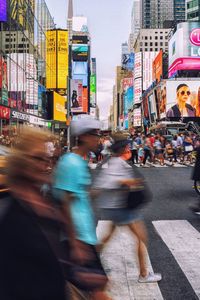 Group of people on city street