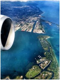 Aerial view of seascape