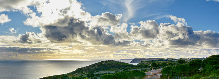 Panoramic view of sea against sky