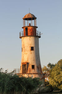 Lighthouse against clear sky