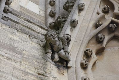 Close-up of carving on wall