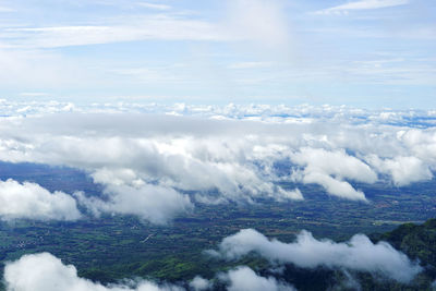 Aerial view of cloudscape against sky