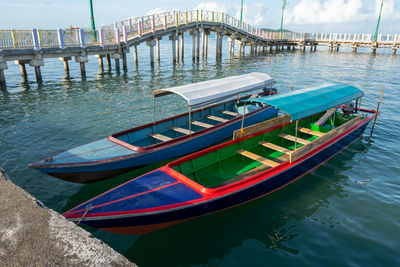 Boats in sea