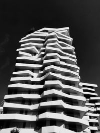 Low angle view of modern building against sky