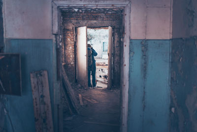 Interior of abandoned building