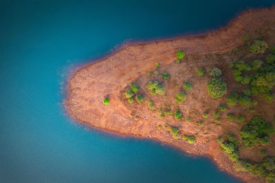 Aerial view of island