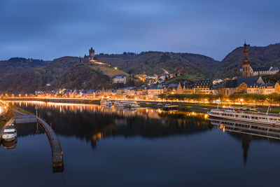 Cochem imperial castle on the moselle river, germany