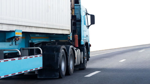 View of truck on road