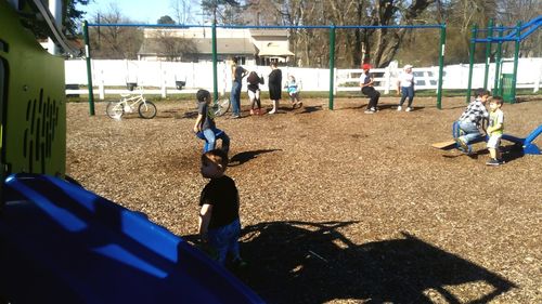People playing in playground