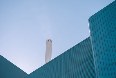 Low angle view of building against clear sky