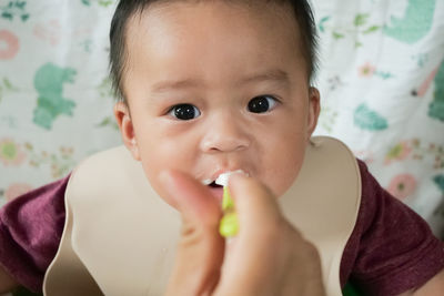 Portrait of cute baby girl