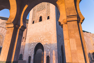 Exterior of hassan ii mosque, casablanca, morocco