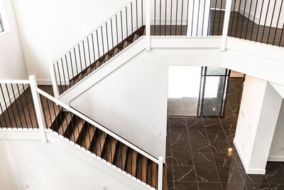 Low angle view of spiral staircase