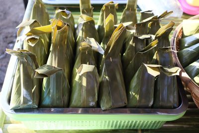 Close-up of vegetables for sale in market