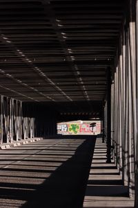 Empty corridor of building