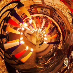 Close-up of illuminated lamp