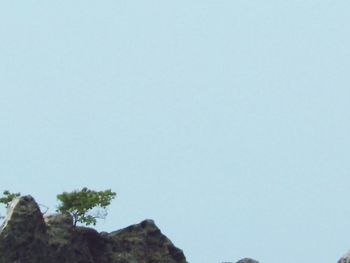 Scenic view of mountains against clear sky