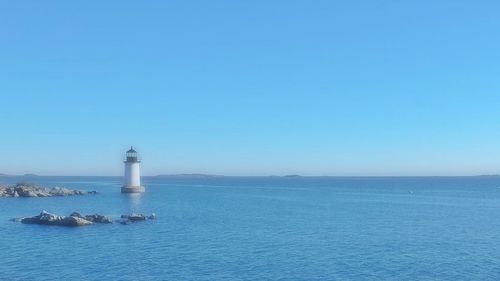 Lighthouse in sea