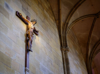 Low angle view of jesus christ on cross in church