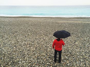 Man standing on beach