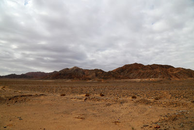 Scenic view of desert against sky