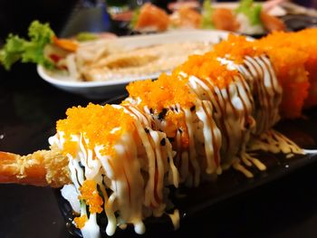 Close-up of sushi