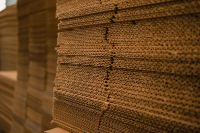 Full frame shot of patterned stack