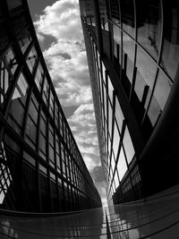 Low angle view of modern building against sky