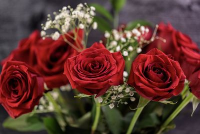 Close-up of rose bouquet