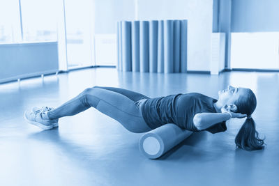 Woman exercising in gym