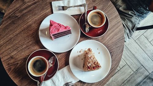 Close-up of coffee served on table