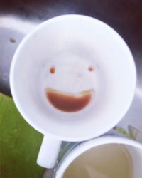 Close-up of drink in plate on table