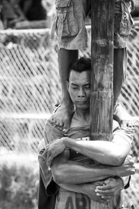 Men playing traditional game