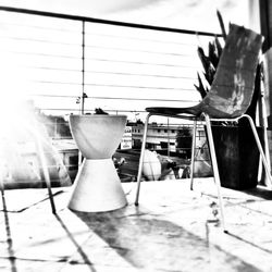 Empty chairs and tables