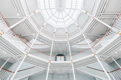 Low angle view of skylight in building